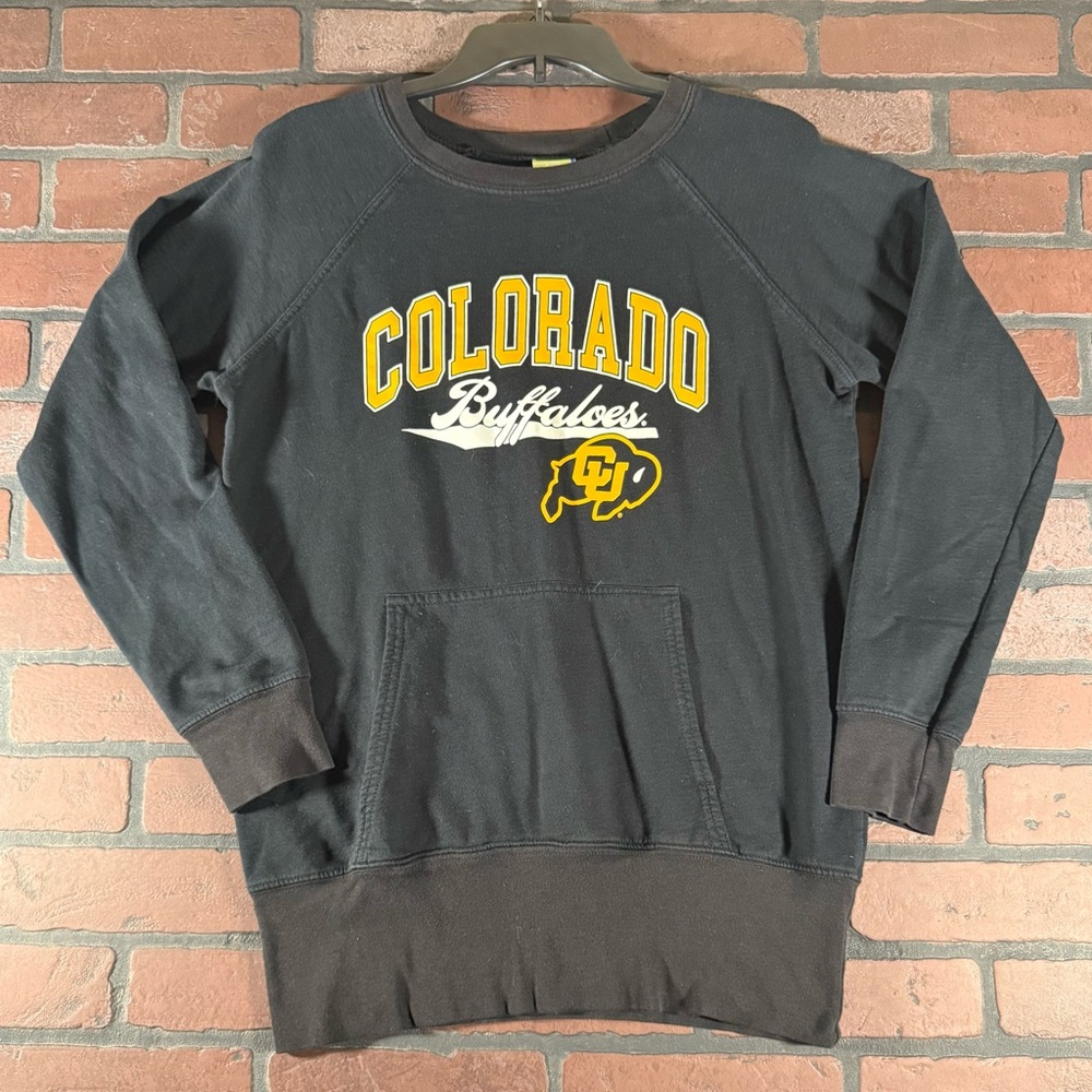 Vintage 90s Colorado Buffaloes Crewneck Sweatshirt with Kangaroo Pocket ( M )